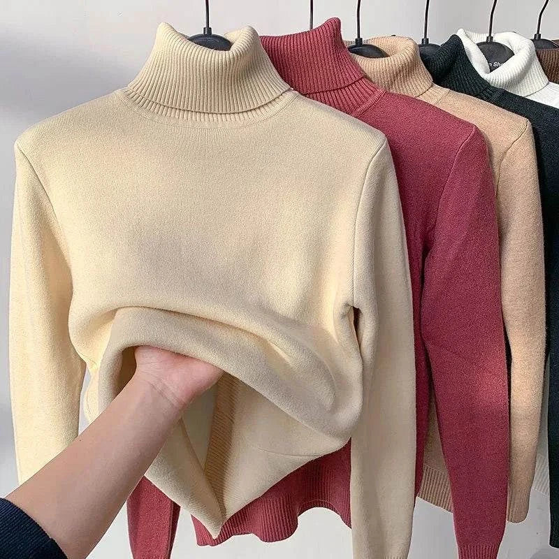 Women Elegant Thick Lined Warm Sweater - Plush Fashions Shop 