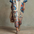 Elegant FitiqueFit V-neck casual dress with waist trimming and ruffle details, perfect for stylish everyday wear.