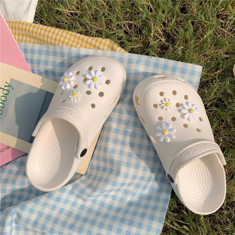 Women’s summer hole sandals by Trendy Attic Store01 featuring open-toe design and stylish slip-on style for warm weather wear.
