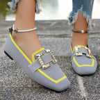 Vintage suede women's round-toe Gommino loafers by FitiqueFit, showcasing classic driving style and comfortable slip-on design.