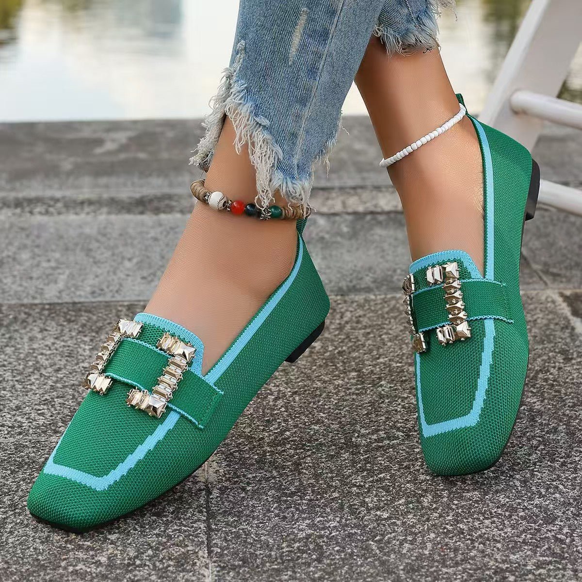 Vintage suede women's driving loafers with round toes and slip-on design from FitiqueFit, showcasing classic and stylish footwear.