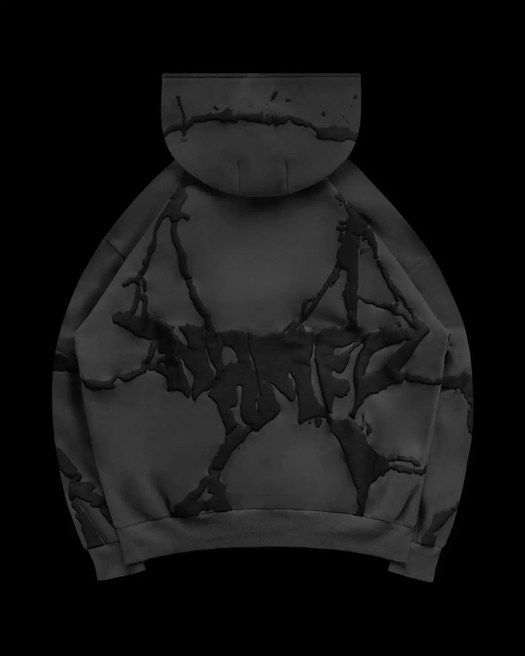 Plus size women's hooded sweatshirt set with foam print in three colors, casual and comfortable Trendy Attic design.