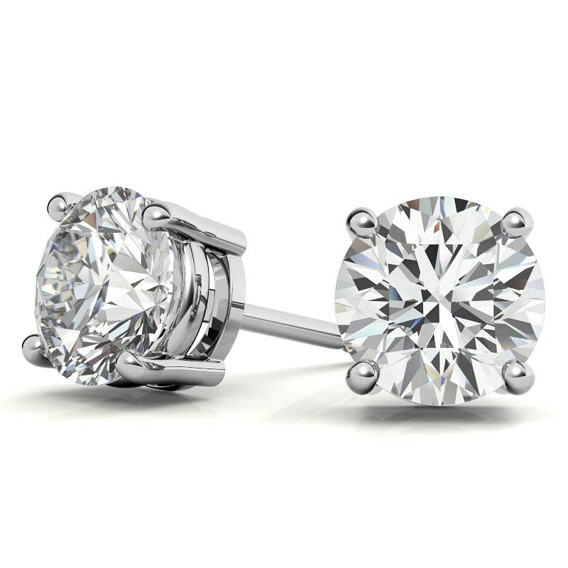 Certified 1.60 CTW Genuine Moissanite Stud Earrings – DEF Color, IF–VS1 Clarity, 14k Gold Over Sterling Silver-0