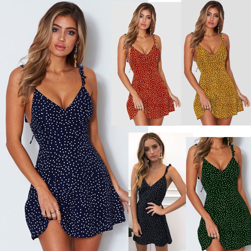 Women wearing a FitiqueFit summer beach sundress, casual summer fashion, lightweight and breezy for beach or casual outings.