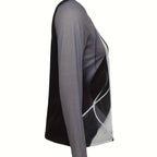 Women's casual asymmetrical shoulder top with buckle detail by FitiqueFit, featuring a stylish, modern design and relaxed fit.