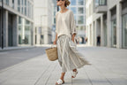 Women’s beach vacation two-piece casualwear set by FitiqueFit, featuring a loose summer top and matching shorts.