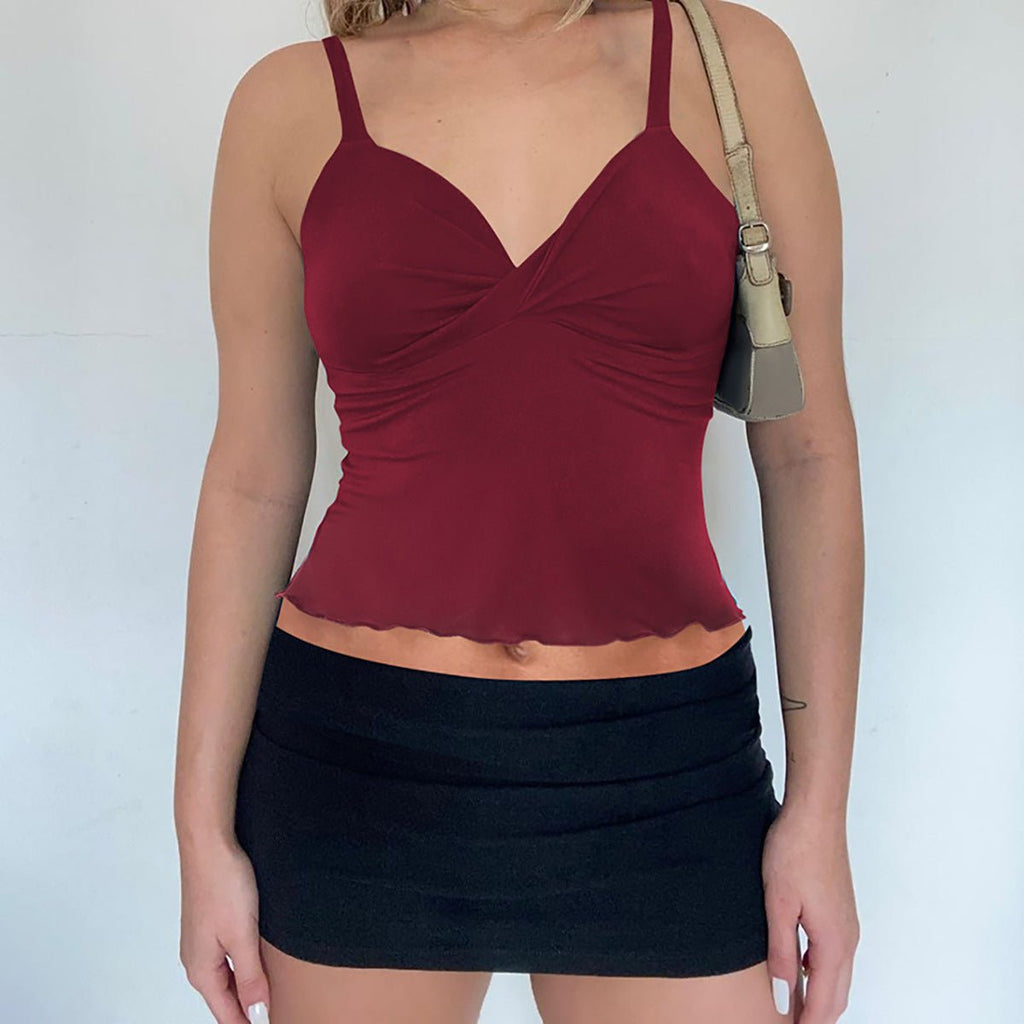 Women’s backless camisole tank by FitiqueFit featuring a bow detail and waist-defining fit, perfect for casualwear.