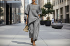 Women’s casual resort loose short-sleeve top and pants set by FitiqueFit, featuring comfortable, relaxed-fit fabric perfect for warm weather.