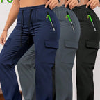 Women's casual retro pants with large pockets, stylish and comfortable bottoms by LadyShow.Store.