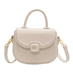 Light grey women's casual shoulder crossbody bag with adjustable strap, stylish and practical for everyday use.