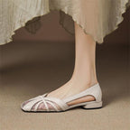 Women’s breathable mesh low-heel sandals by FitiqueFit, showcasing stylish and versatile footwear perfect for warm weather.