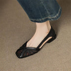 Women’s FitiqueFit mesh breathable low-heel sandals, stylish and versatile footwear for women with open toe design and comfortable fit.