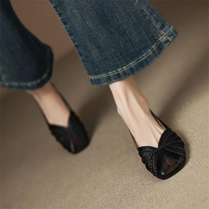 Women’s mesh breathable low-heel sandals by FitiqueFit, featuring versatile style and comfortable footwear for casual wear.