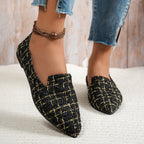 Women's flat pointed-toe thin shoes by FitiqueFit, casual everyday flats with sleek design and comfortable fit.
