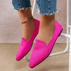 Women’s FitiqueFit flat pointed-toe shoes, casual everyday thin flats, stylish and comfortable footwear for women.
