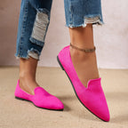 Women’s FitiqueFit flat pointed-toe casual shoes for everyday wear, featuring a sleek, thin design and comfortable slip-on style.