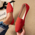 Women's FitiqueFit pointed-toe thin flats, casual everyday slip-on shoes, comfortable and stylish for daily wear.