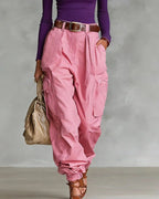 Women’s high-waist loose fit wide-leg casual trousers by FitiqueFit, shown in a relaxed fit and comfortable casual style.