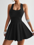 Women’s high waist yoga dress by FitiqueFit, casualwear, featuring a comfortable fit and stylish design for active or leisure wear.