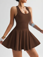 Women’s high waist yoga dress by FitiqueFit, casualwear with a comfortable fit, featuring a stylish high waist design.