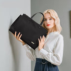 LadyShow women's casual business tote bag with large capacity, suitable for laptops and everyday use.
