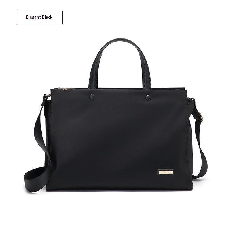 LadyShow.Store women's laptop bag, casual business tote with large capacity, featuring sturdy handles and multiple compartments.