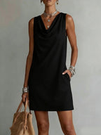 Women’s off-shoulder sleeveless casual midi dress by FitiqueFit, featuring a relaxed pullover style and comfortable fit.