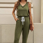Women’s off-shoulder button top and pocket pants casualwear set by FitiqueFit, featuring a stylish off-shoulder blouse and matching pants.