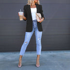 Women’s open-front casual blazer by FitiqueFit, featuring a tailored fit and versatile style for everyday wear.