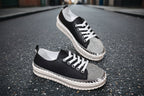 Plus size white sneakers for women by FitiqueFit featuring a chunky sole and casual design, perfect for everyday wear.