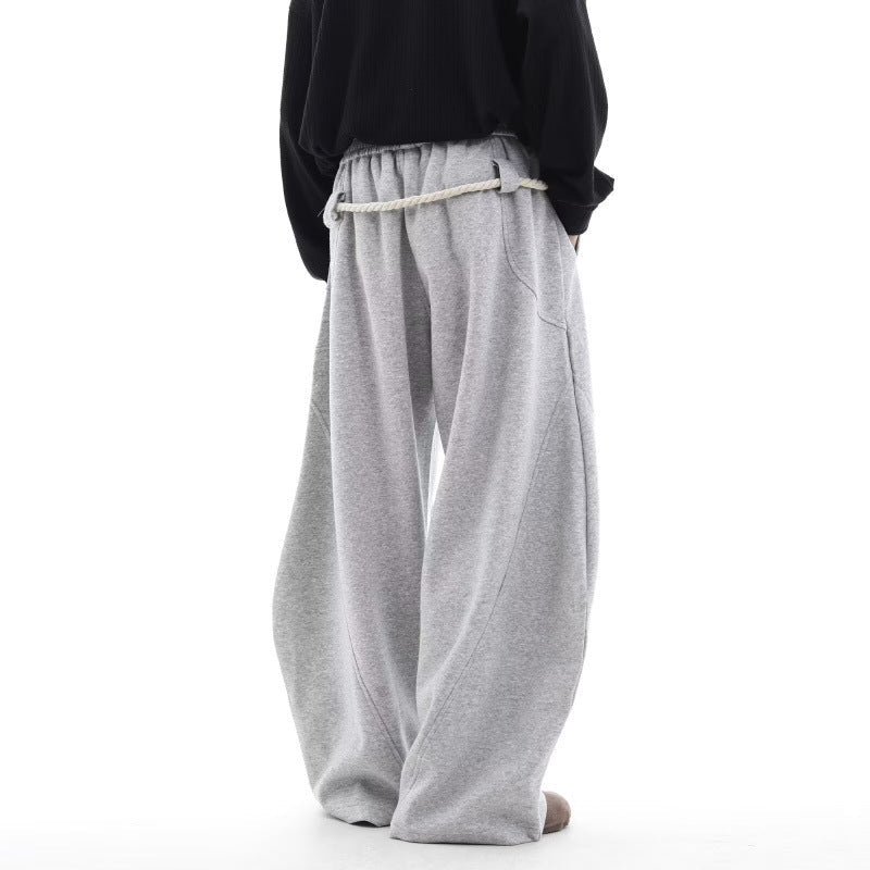 Women’s retro loose fit sweatpants by FitiqueFit, casualwear with relaxed fit and vintage-inspired style, shown in black fabric.