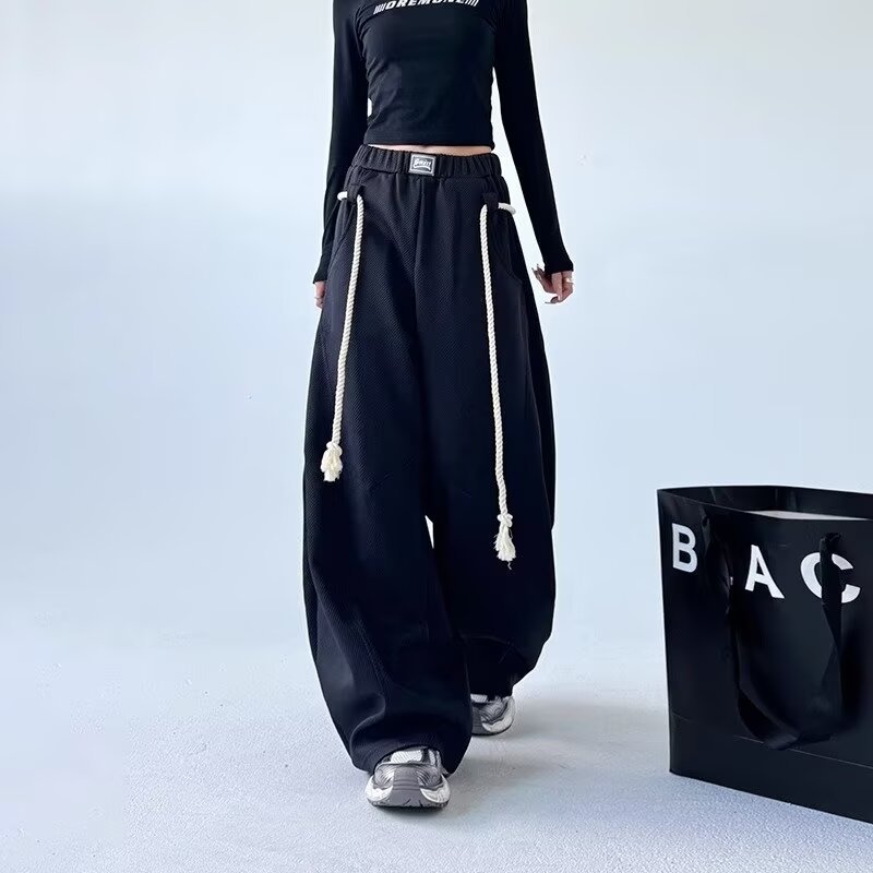 Women’s retro loose fit sweatpants by FitiqueFit, casualwear with a relaxed, comfortable style and vintage-inspired design.