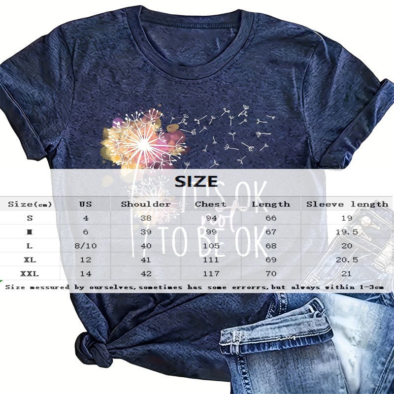 Women's FitiqueFit round neck short sleeve T-shirt, casual summer tee with a relaxed fit and soft fabric.