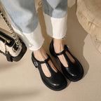Women’s shallow-mouth Mary Jane shoes by FitiqueFit, featuring classic design and comfortable footwear for women.