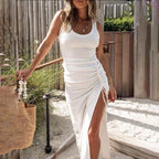 Women’s sleeveless bodycon dress by FitiqueFit, featuring a fitted casualwear style in a sleek, modern design.