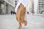 Women's solid color cotton wide-leg cropped pants by FitiqueFit, casualwear style, shown in a relaxed fit.