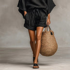 Women’s solid color T-shirt and shorts set by FitiqueFit, casualwear ensemble with a relaxed fit, perfect for comfortable everyday wear.
