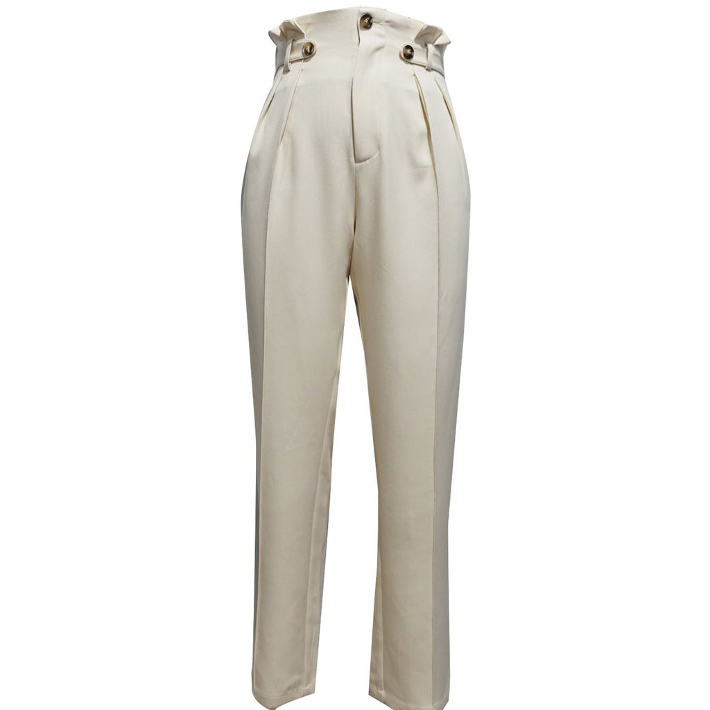 Women’s solid color wide-leg casual pants by FitiqueFit, featuring a relaxed fit and comfortable design.