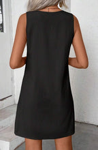 Women’s solid-color sleeveless A-line dress by FitiqueFit, casualwear with a fitted bodice and flared skirt, ideal for warm days.