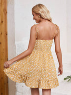 Women’s casual spaghetti strap summer dress by FitiqueFit, featuring lightweight fabric and a relaxed fit for warm weather.