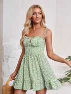 Women’s spaghetti strap summer dress by FitiqueFit, casualwear with lightweight fabric and flowy design for warm weather.