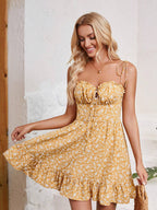 Women’s spaghetti strap summer dress by FitiqueFit, casualwear with lightweight fabric and a flowy silhouette, perfect for warm weather.