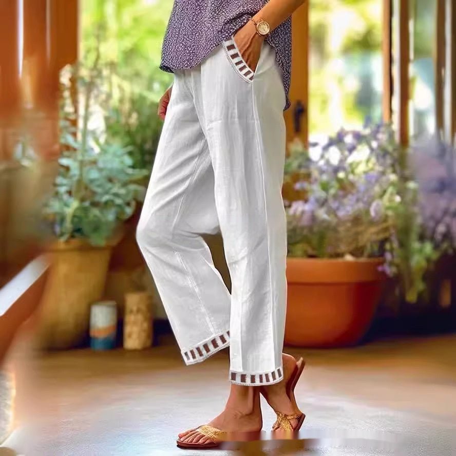 Women’s straight leg casual pants by FitiqueFit, featuring a relaxed fit and comfortable fabric, ideal for everyday casual wear.