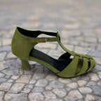 Plus size women's suede round toe casual flats by FitiqueFit, breathable and comfortable footwear for everyday wear.