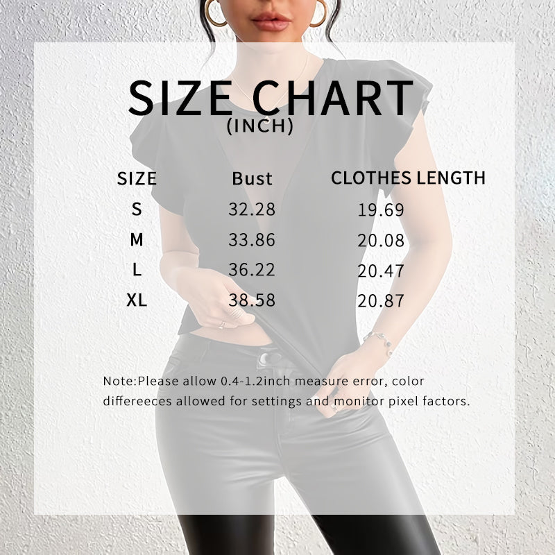 Women’s summer ruffle mesh panel top by FitiqueFit, featuring short sleeves and slim fit casual tee blouse.