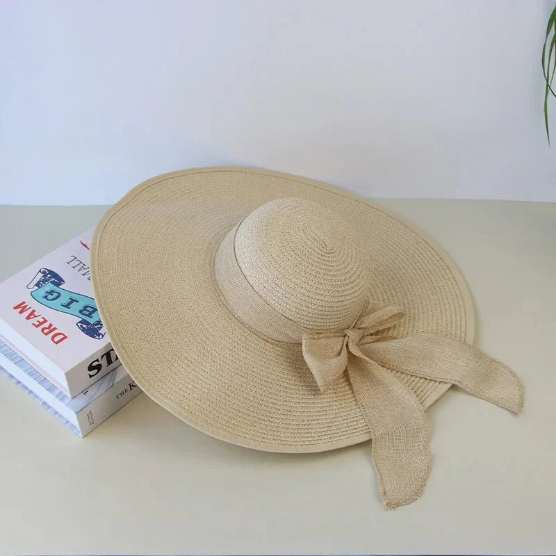Women’s summer straw hat from FitiqueFit, stylish wide-brim hat with a woven straw design perfect for sunny days.
