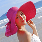 Women's summer straw hat from FitiqueFit featuring wide brim and woven design, perfect for sun protection and stylish summer wear.