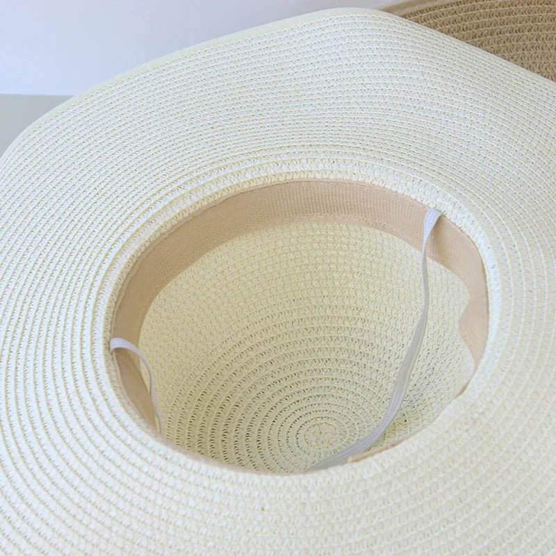 Women’s summer straw hat by FitiqueFit featuring wide brim and woven design, perfect for sun protection and casual summer style.