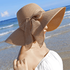 Women’s summer straw hat by FitiqueFit featuring a wide brim and woven straw design, perfect for sunny outdoor days.