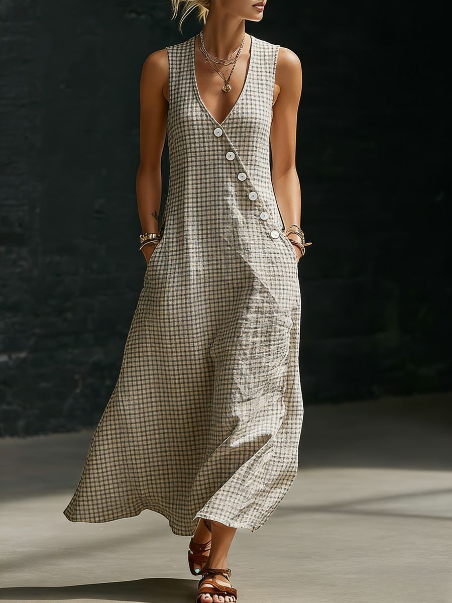 Women's V-neck cross-over shirt and wide-leg pants set by Plush Fashion Hub, casualwear ensemble, front view of the stylish outfit.